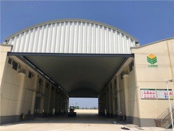 江蘇揚州高郵糧庫拱形屋頂罩棚工程